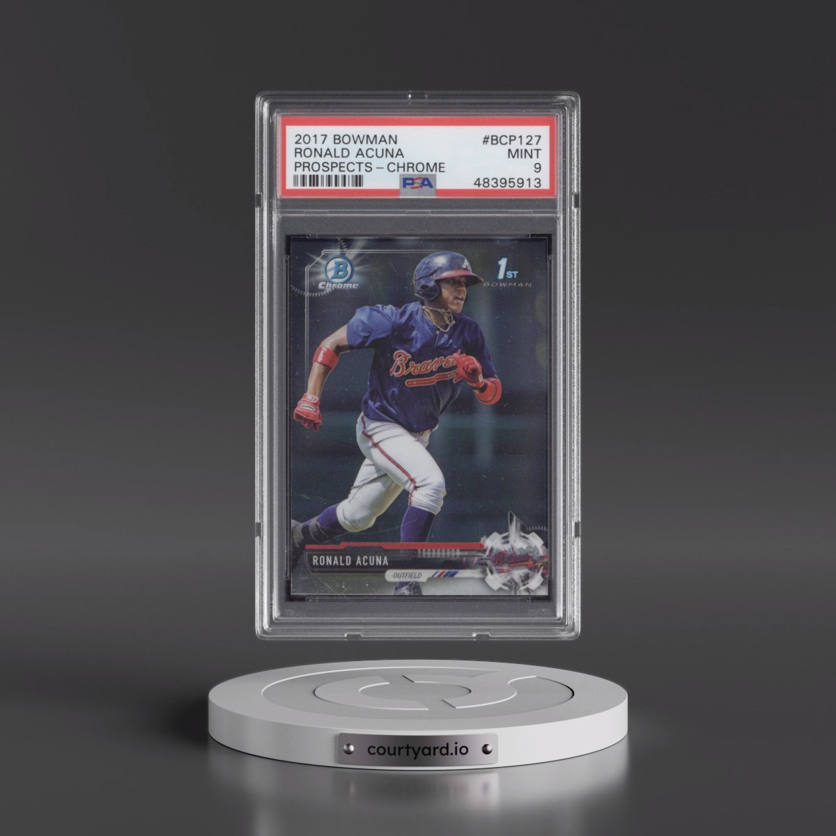 2017 Bowman Prospects #BCP127 Ronald Acuna - Chrome (PSA 9 MINT)