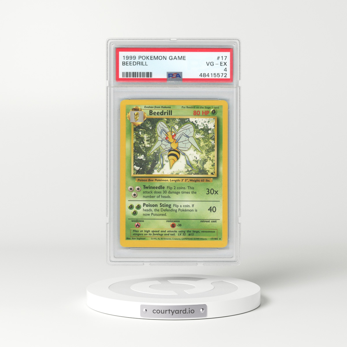 1999 Base Set #17 Beedrill (PSA 4 VG-EX)