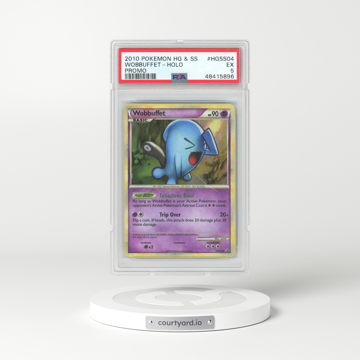 2010 Pokémon Heartgold & Soulsilver Promo #HGSS04 Wobbuffet - Holo (PSA 5 EX)