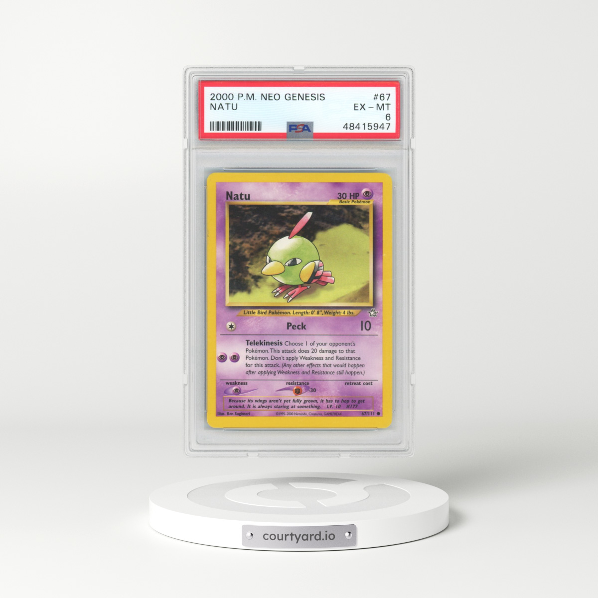2000 Neo Genesis #67 Natu (PSA 6 EX-MT)