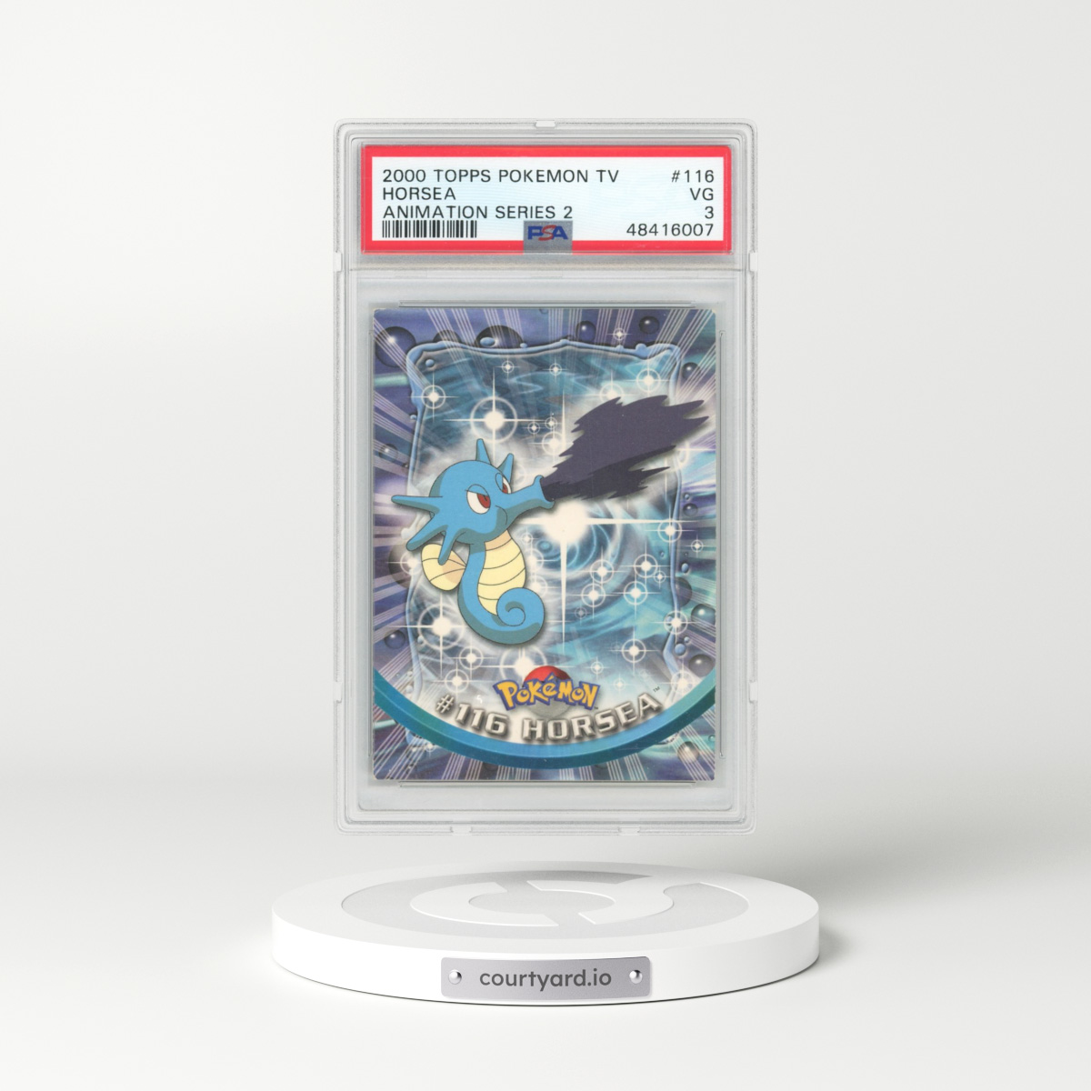 2000 Topps Pokémon TV Animation Series 2 #116 Horsea (PSA 3 VG)