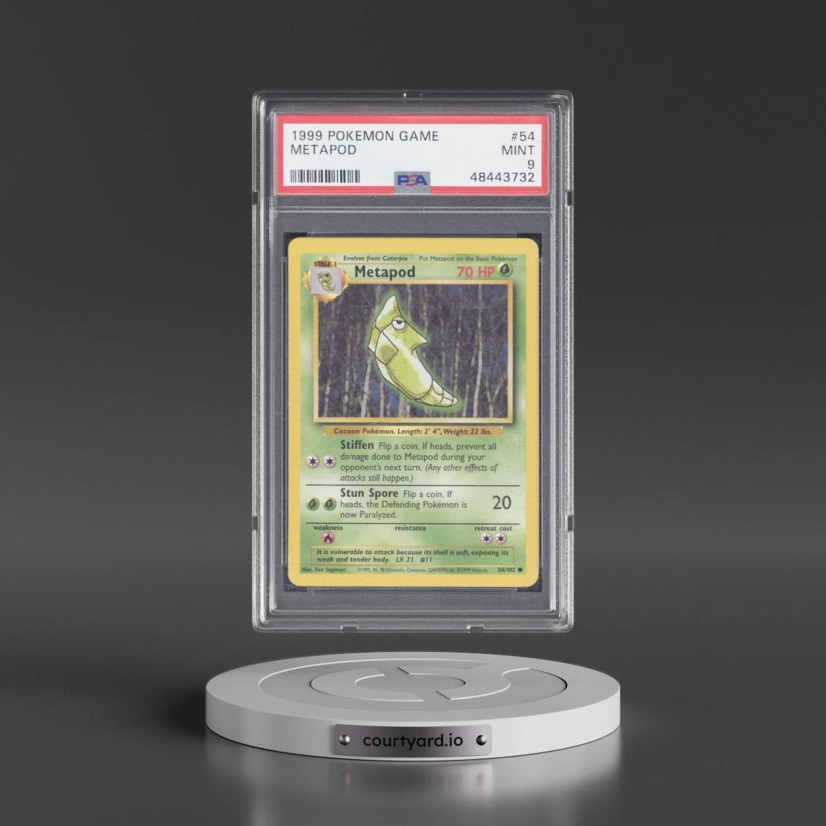 1999 Pokémon Game #54 Metapod (PSA 9 MINT)