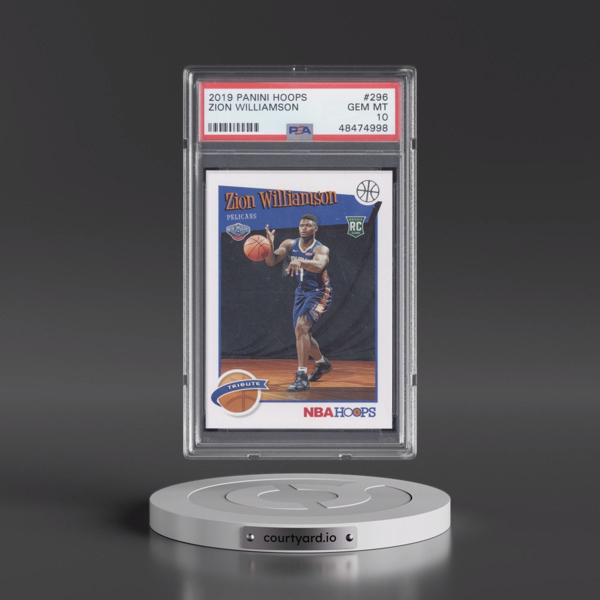 2019 Panini Hoops Zion Williamson #296 PSA 10