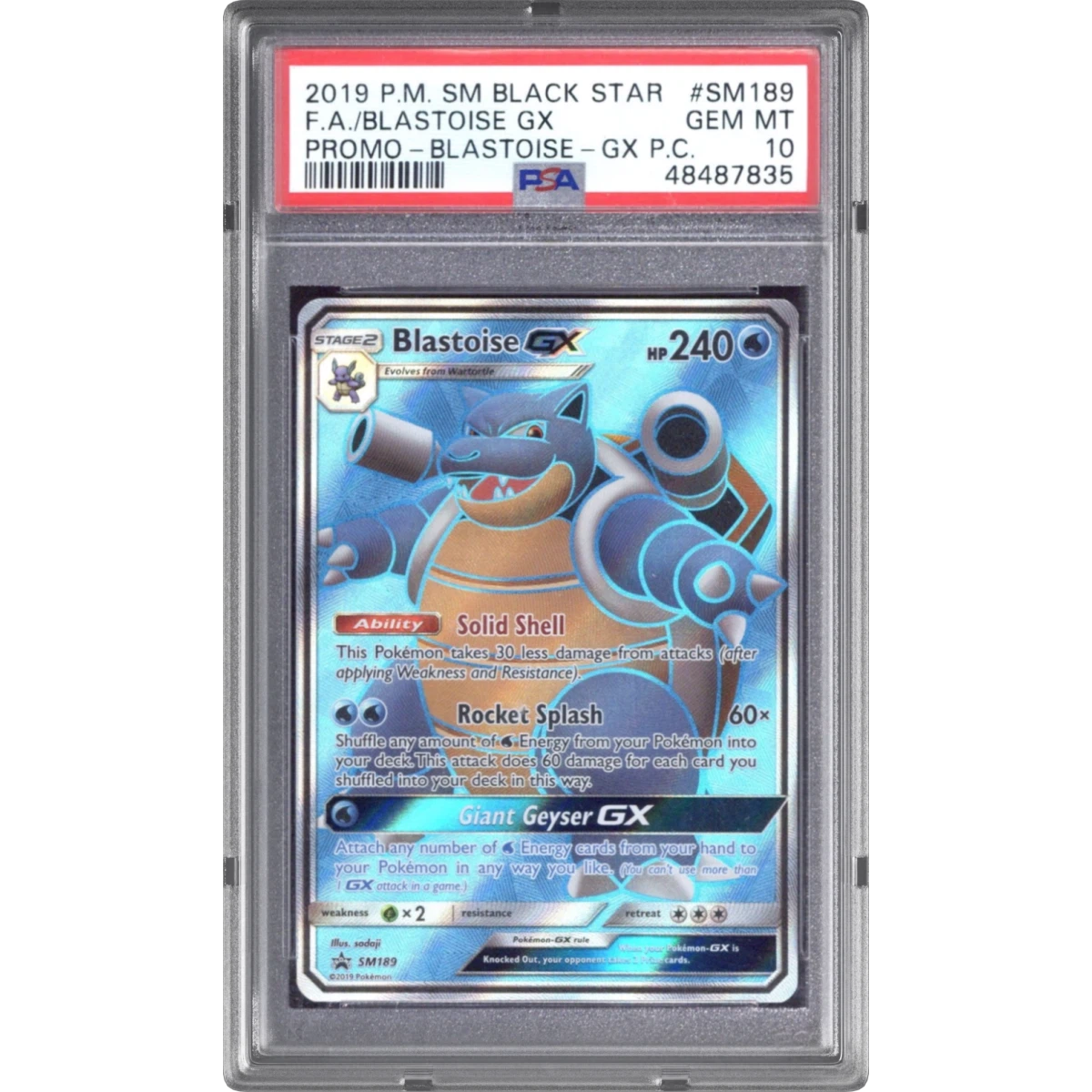 Blastoise GX card artwork