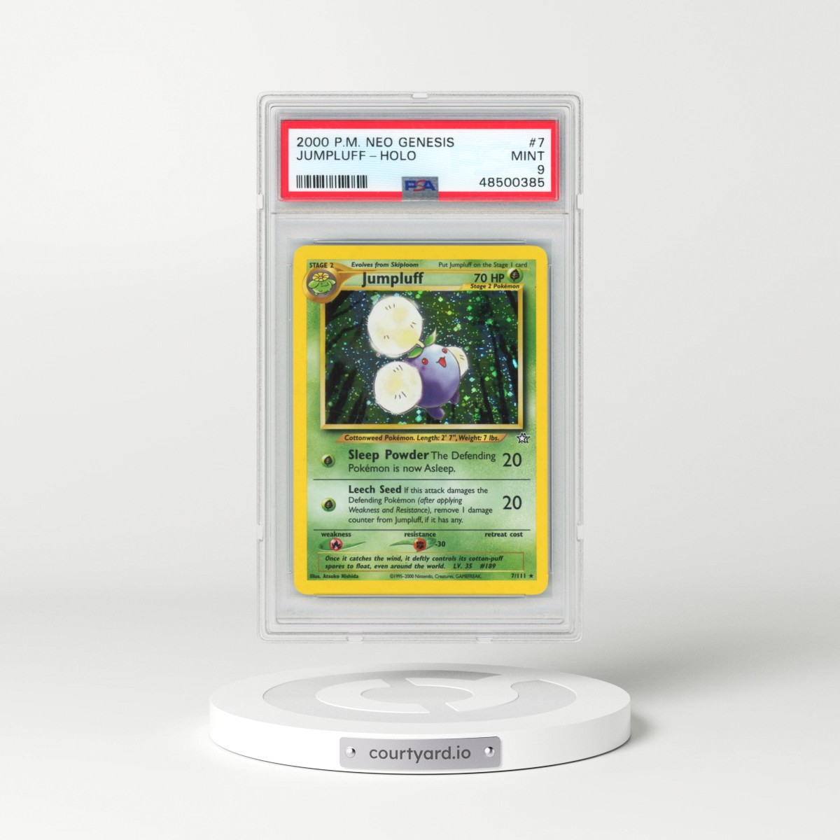 2000 Pokémon Neo Genesis #7 Jumpluff - Holo (PSA 9 MINT)