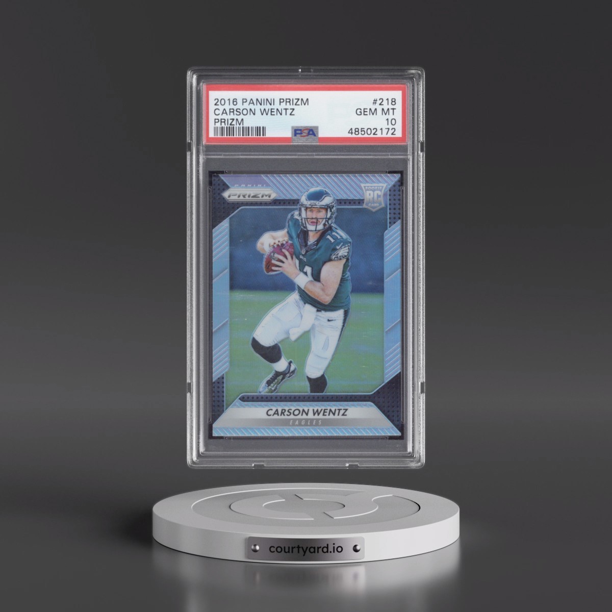 2016 Panini Prizm #218 Carson Wentz - Prizm (PSA 10 GEM MINT)