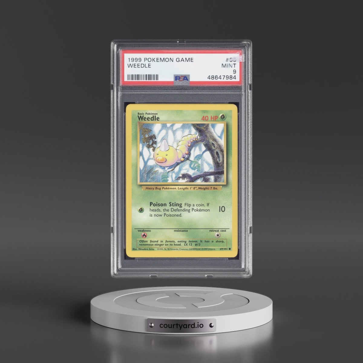 1999 Pokémon Game Weedle #69 PSA 9