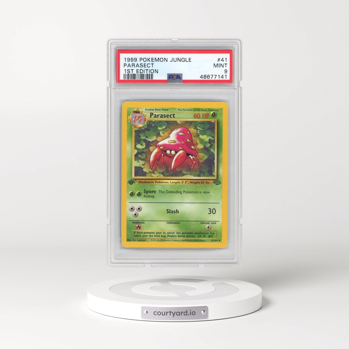 1999 Pokémon Jungle #41 Parasect - 1st Edition (PSA 9 MINT)