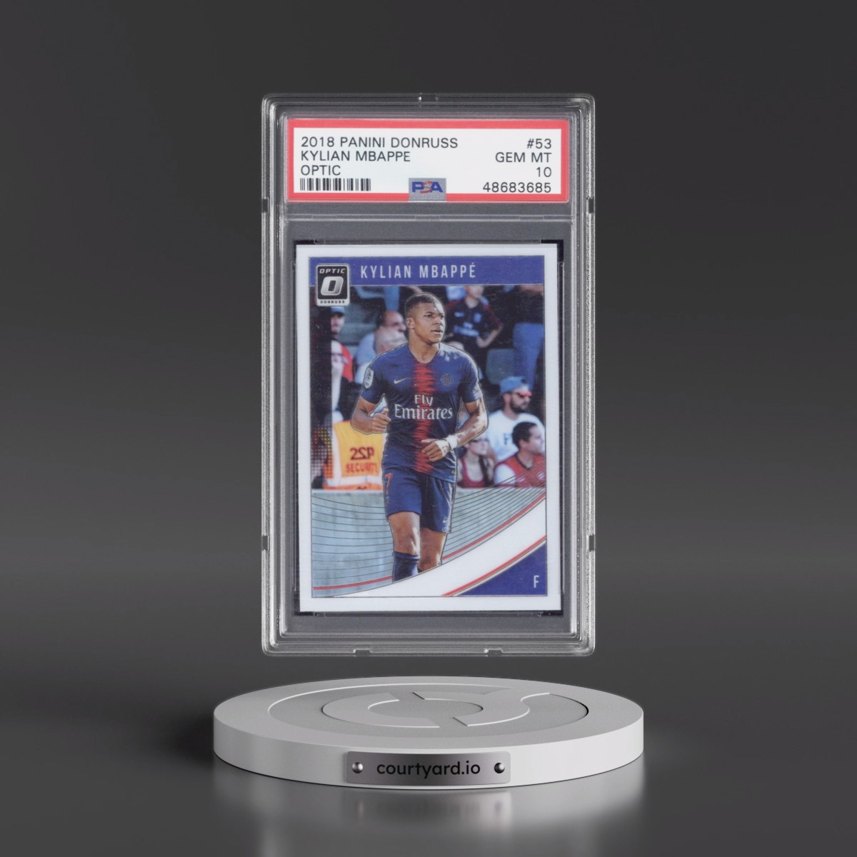 2018 Panini Donruss #53 Kylian Mbappe - Optic (PSA 10 GEM MINT)