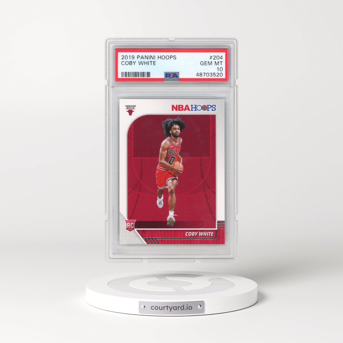 2019 Panini Hoops #204 Coby White (PSA 10 GEM MINT)