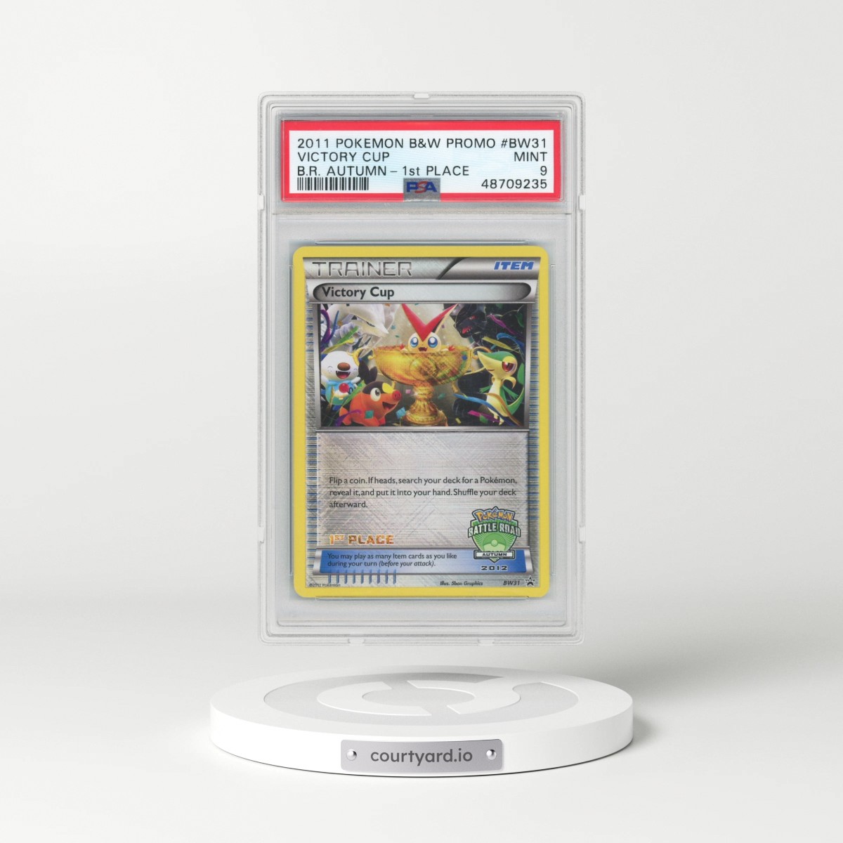 2011 Pokémon Black & White Promo #BW31 Victory Cup - Battle Road Autumn-1st Place (PSA 9 MINT)