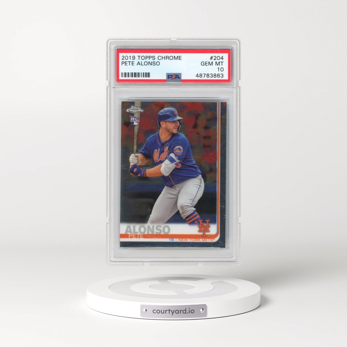 2019 Topps Chrome #204 Pete Alonso (PSA 10 GEM MINT)