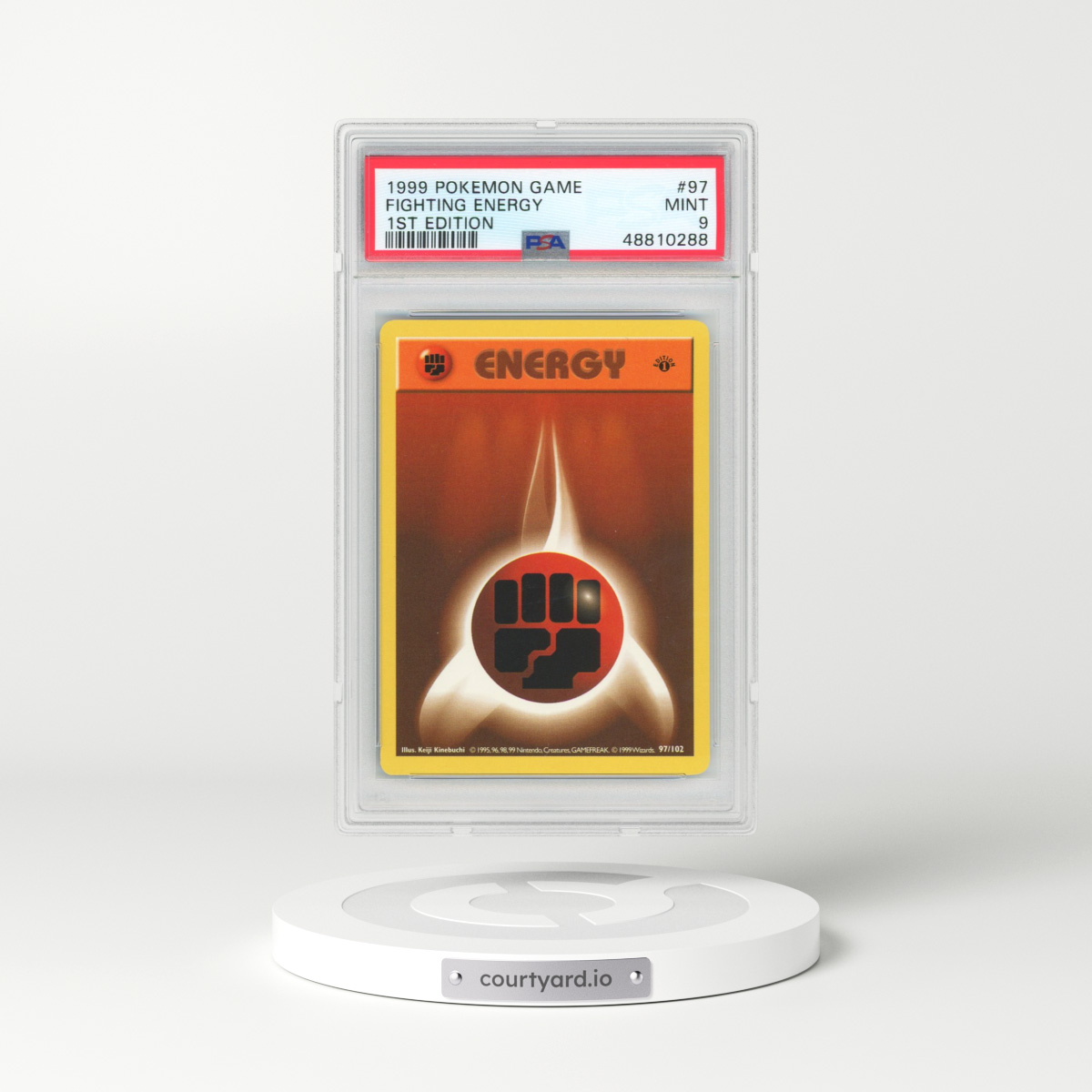 1999 Pokémon Game #97 Fighting Energy - 1st Edition (PSA 9 MINT)