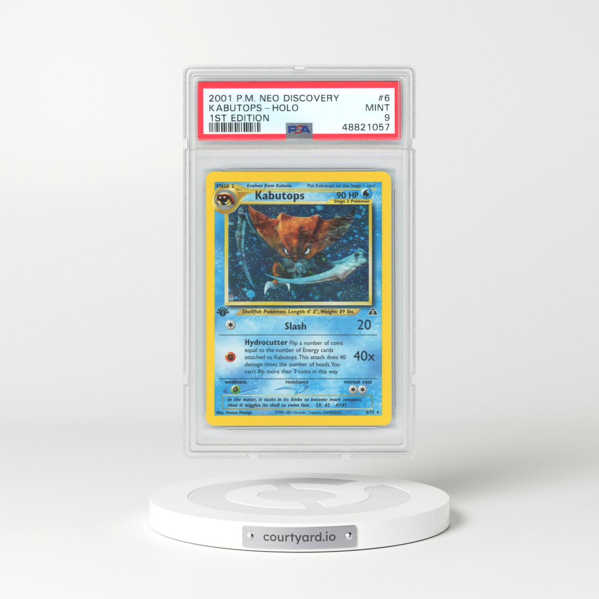 2001 Neo Discovery #6 Kabutops - 1st Edition Holo (PSA 9 MINT)