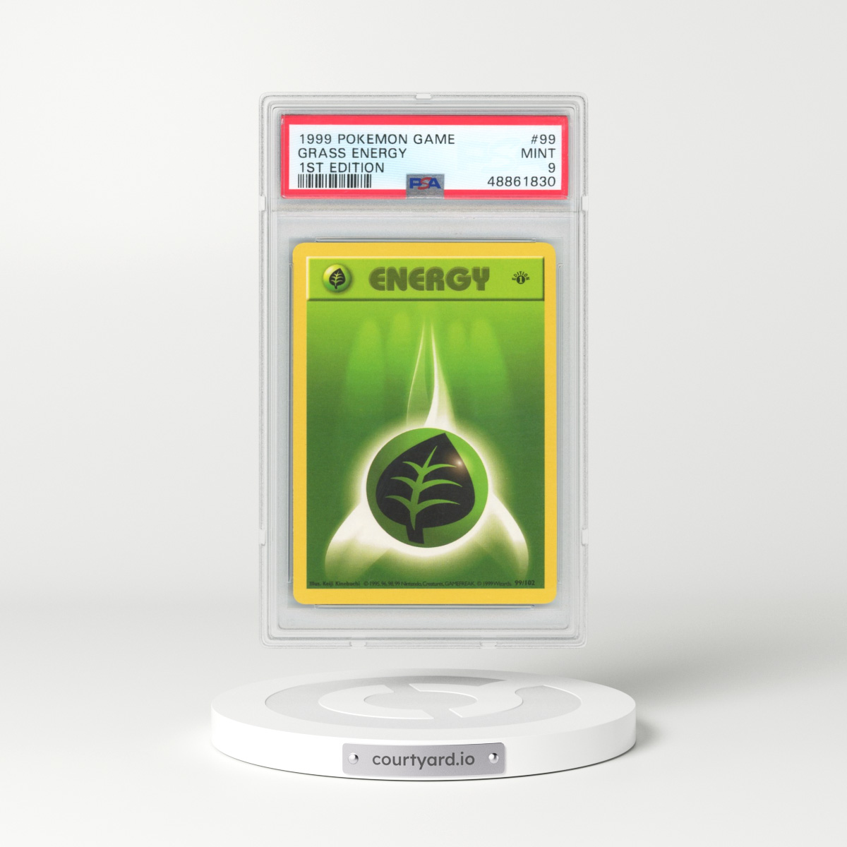 1999 Pokémon Game #99 Grass Energy - 1st Edition (PSA 9 MINT)