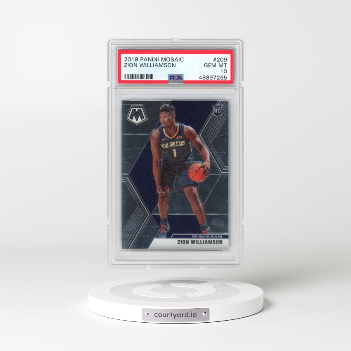 2019 Panini Mosaic #209 Zion Williamson (PSA 10 GEM MINT)