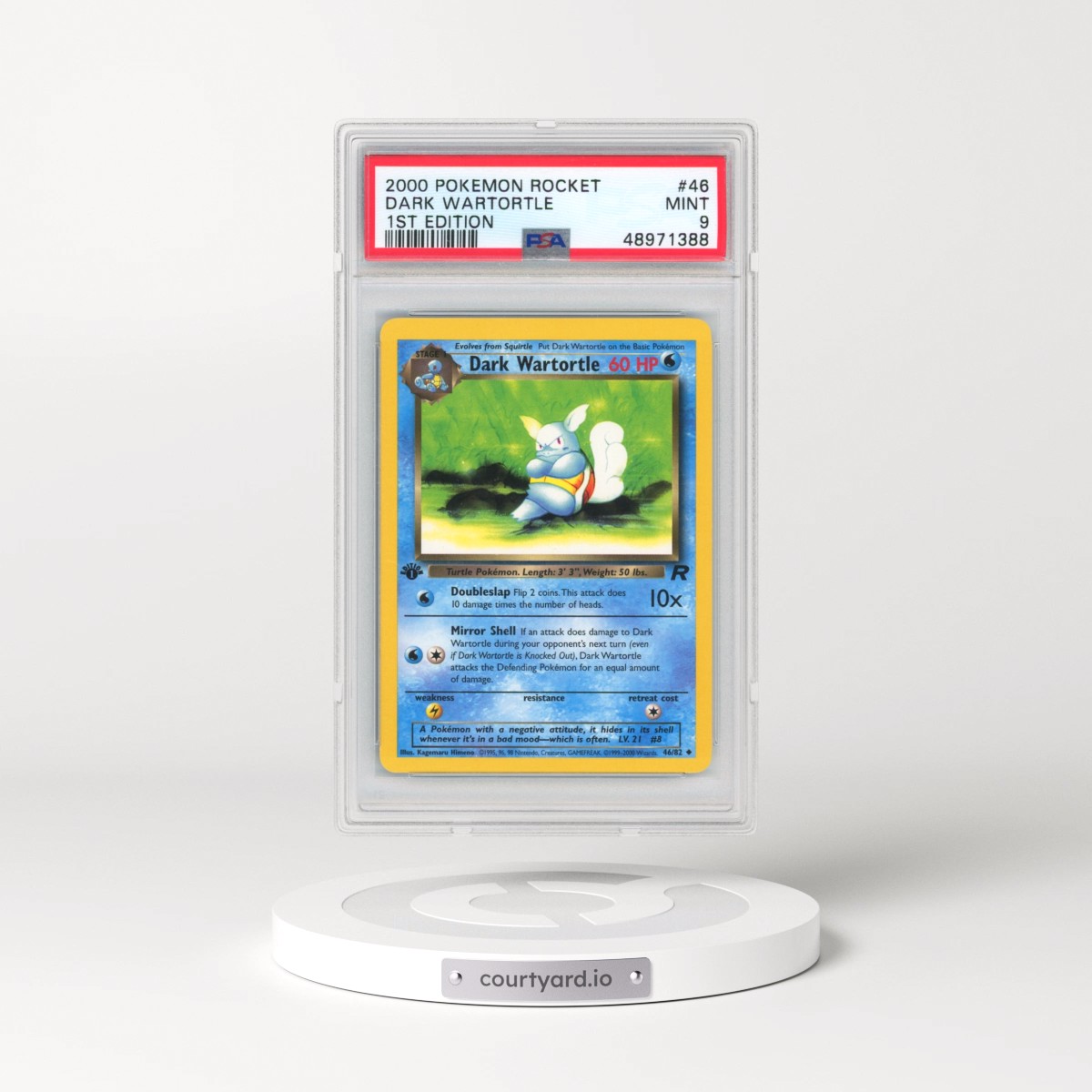 2000 Pokémon Rocket #46 Dark Wartortle - 1st Edition (PSA 9 MINT)