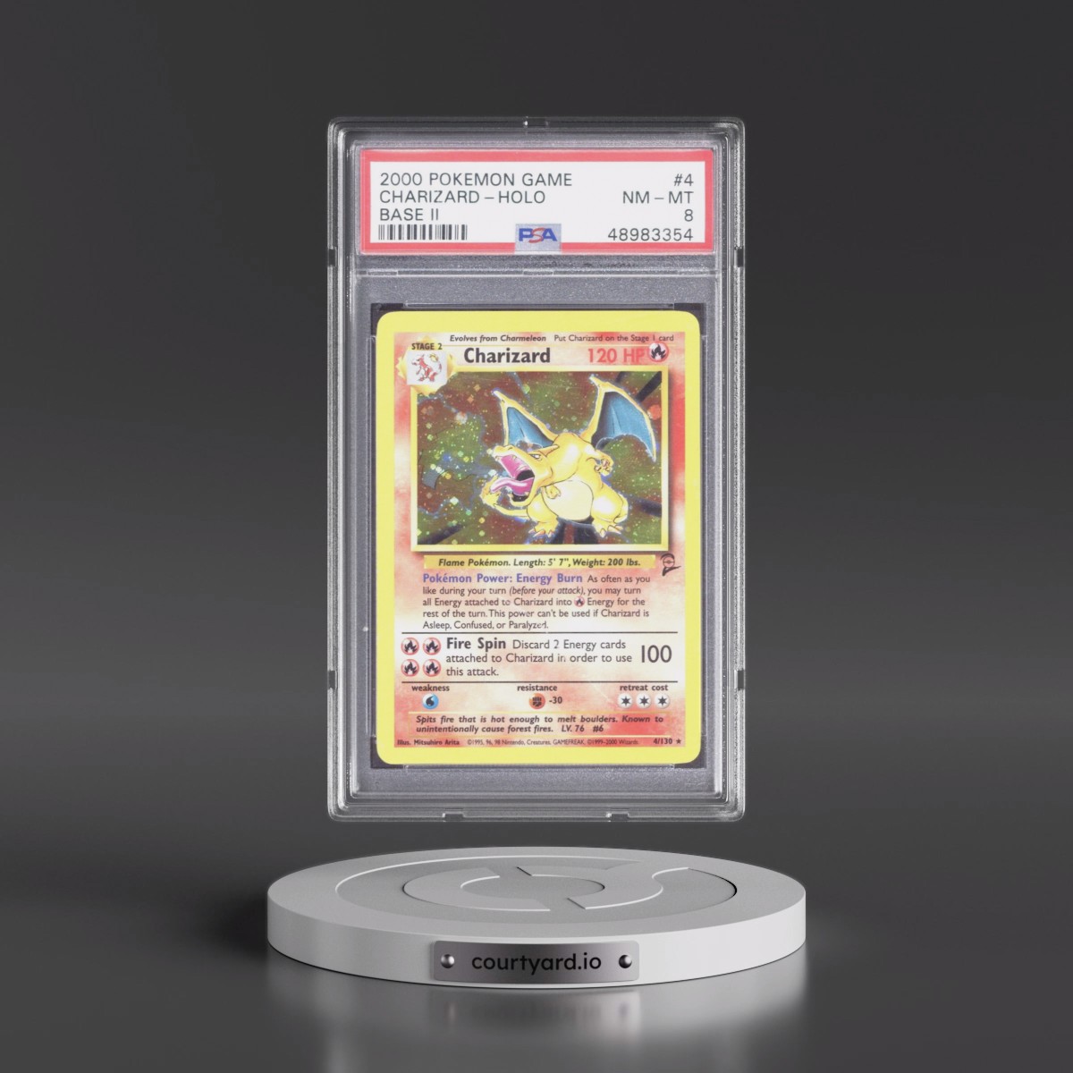 2000 Pokémon Game Base II #4 Charizard - Holo (PSA 8 NM-MT)