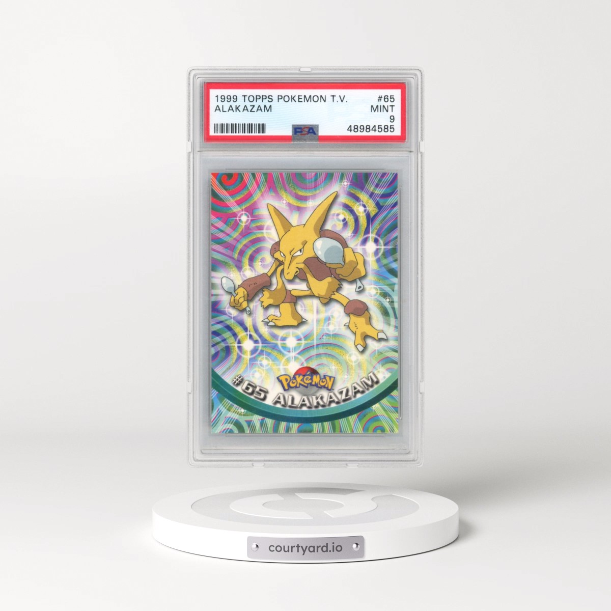 1999 Topps Pokémon TV #65 Alakazam (PSA 9 MINT)