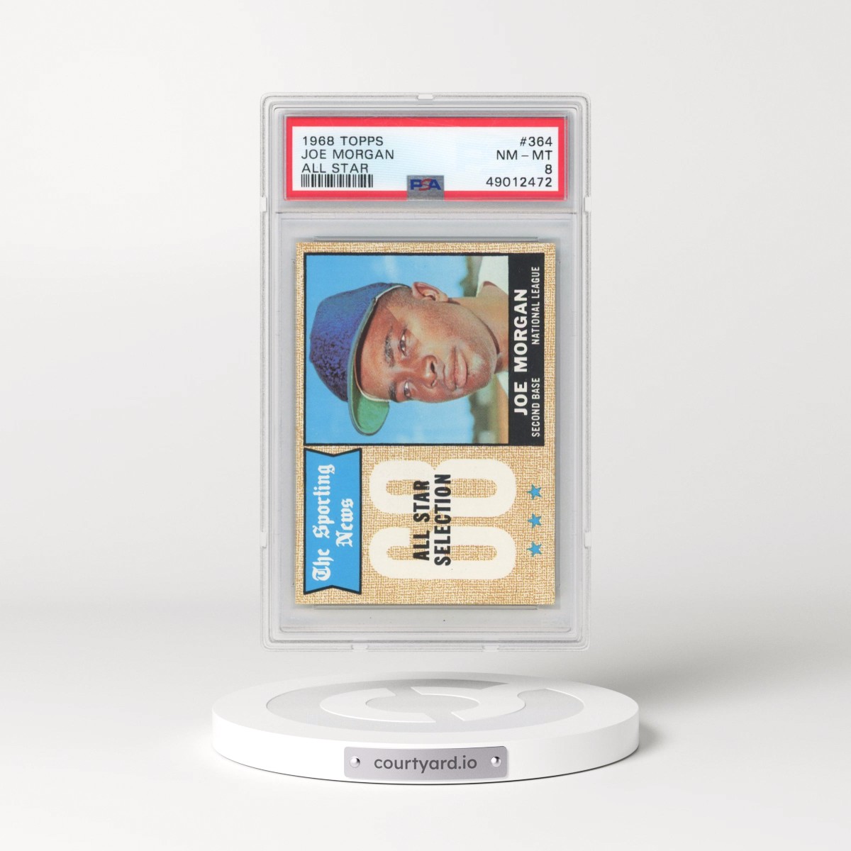1968 Topps #364 Joe Morgan - All Star (PSA 8 NM-MT)