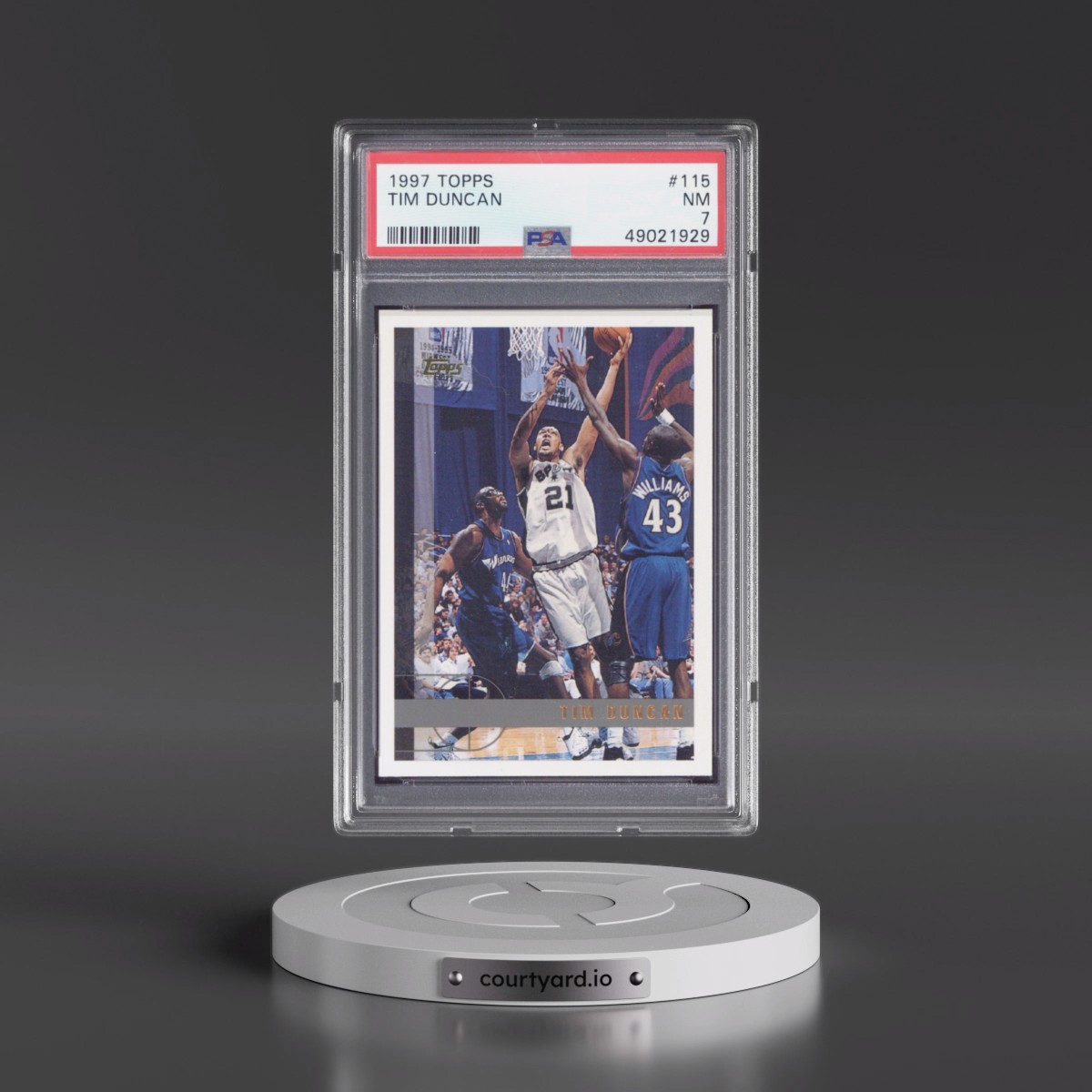 1997 Topps #115 Tim Duncan (PSA 7 NM)