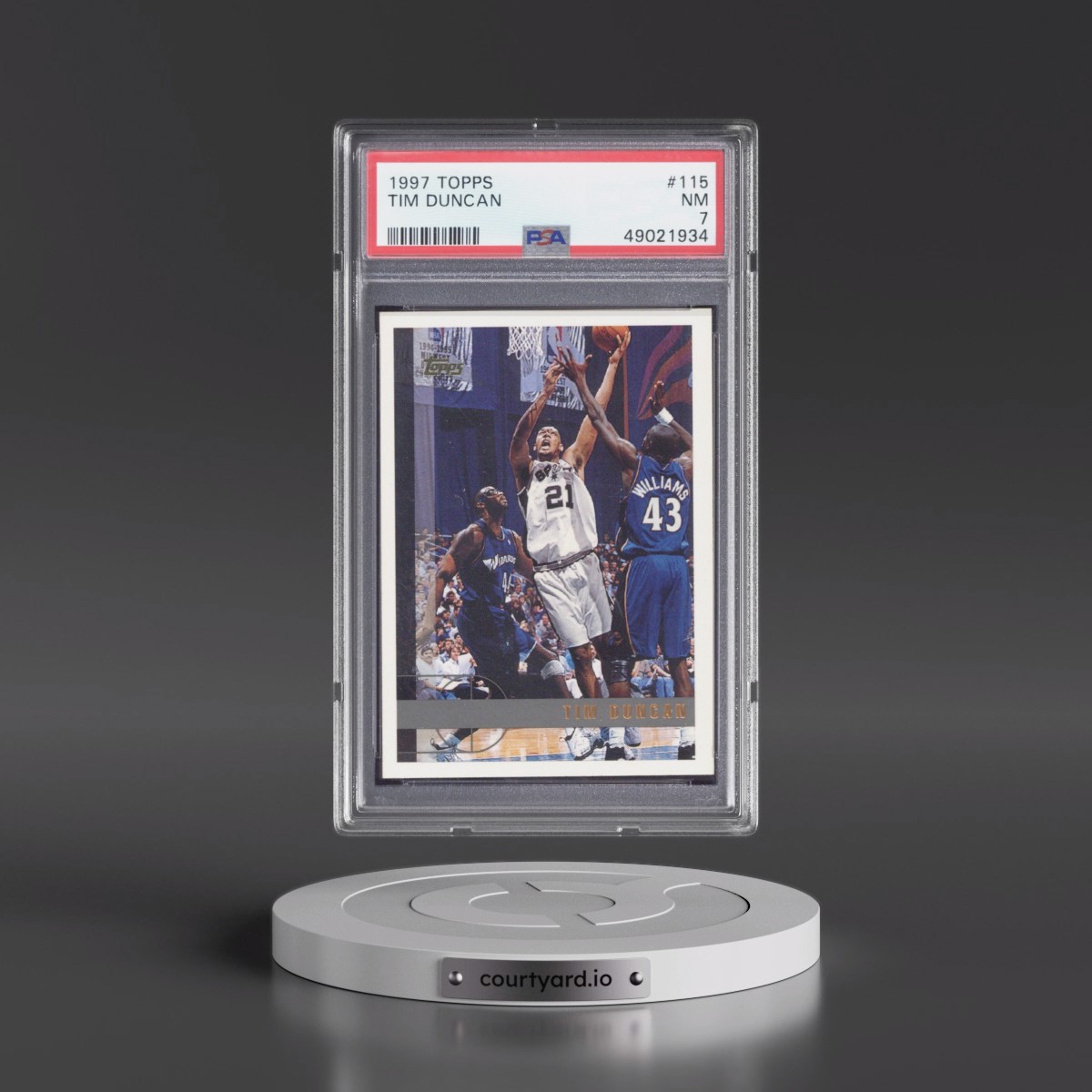 1997 Topps #115 Tim Duncan (PSA 7 NM)