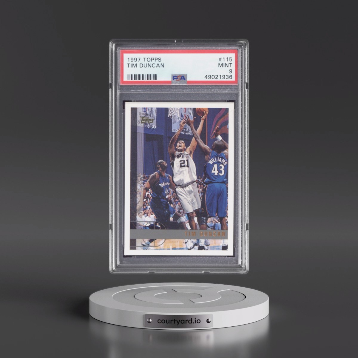 1997 Topps #115 Tim Duncan (PSA 9 MINT)