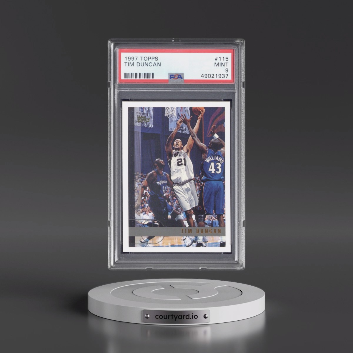 1997 Topps #115 Tim Duncan (PSA 9 MINT)