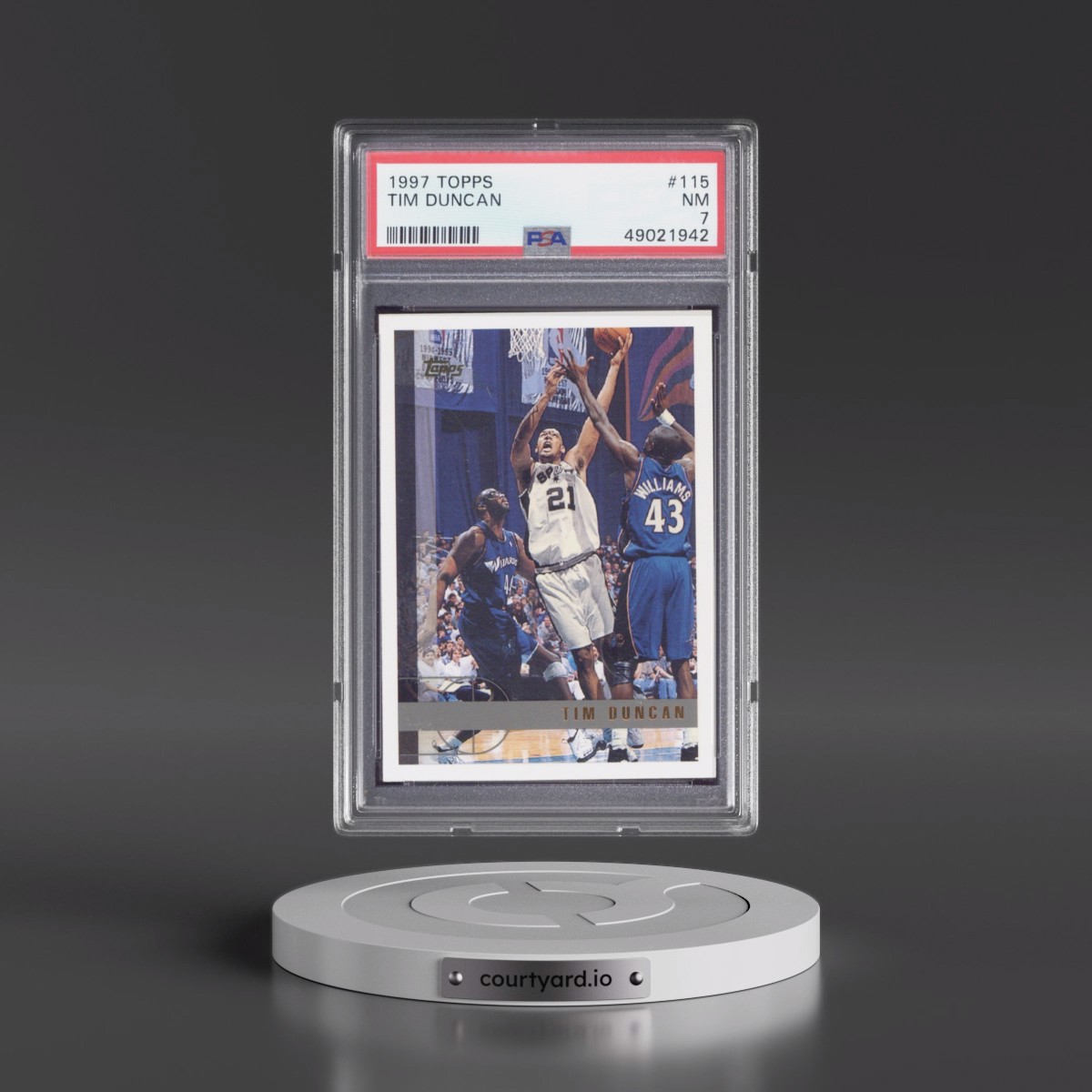 1997 Topps #115 Tim Duncan (PSA 7 NM)