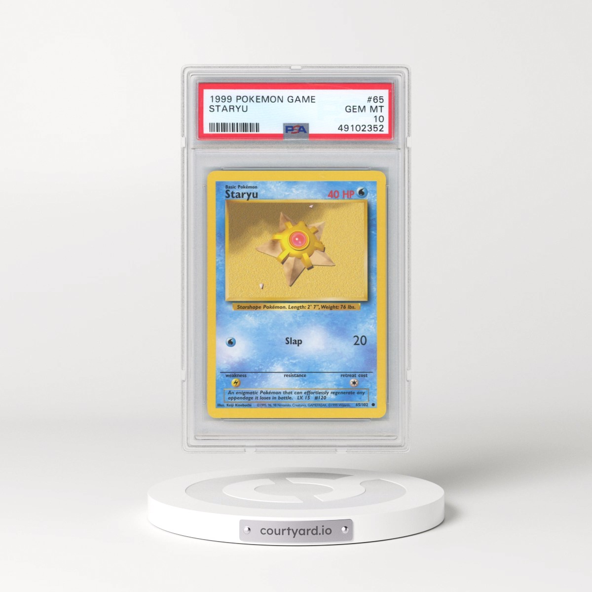 1999 Pokémon Game #65 Staryu (PSA 10 GEM MINT)