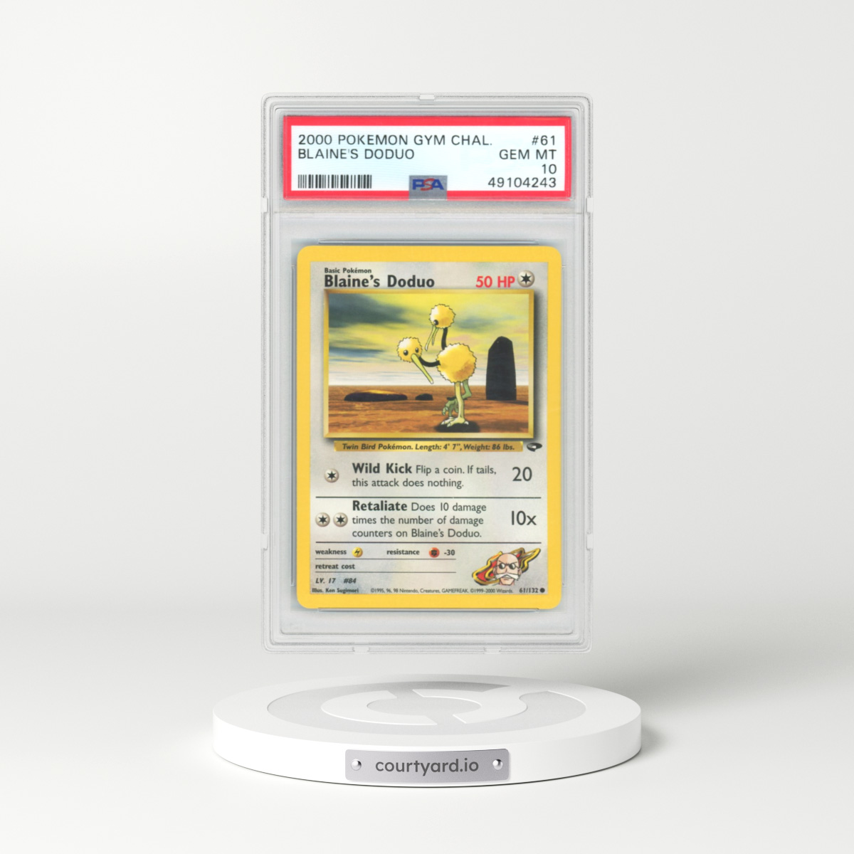 2000 Gym Challenge #61 Blaine's Doduo (PSA 10 GEM MINT)