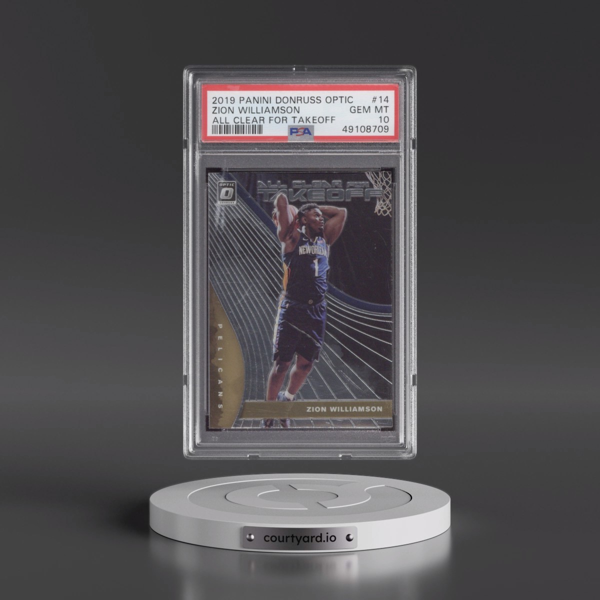 2019 Panini Donruss Optic All Clear for Takeoff #14 Zion Williamson (PSA 10 GEM MINT)