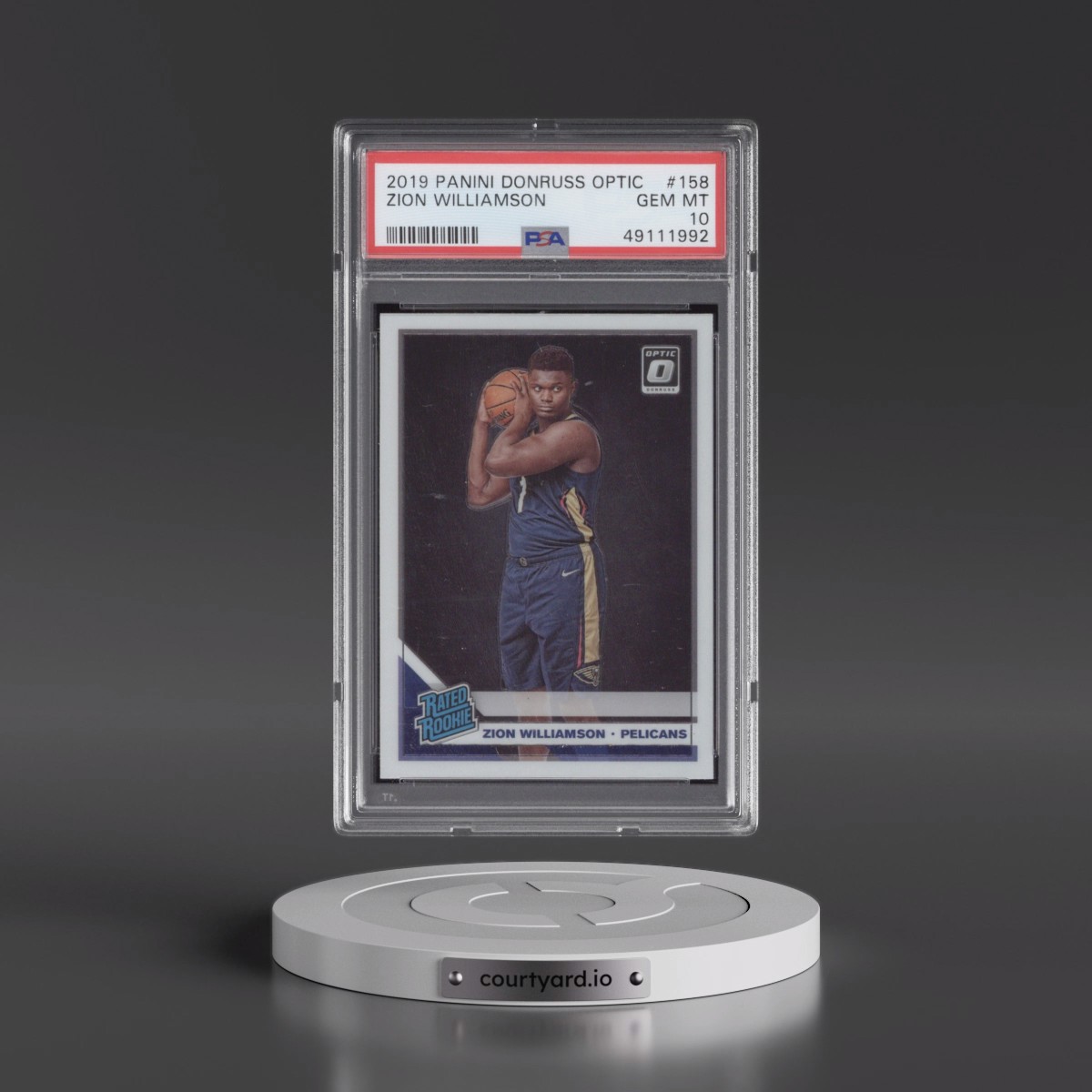 2019 Panini Donruss Optic #158 Zion Williamson (PSA 10 GEM MINT)