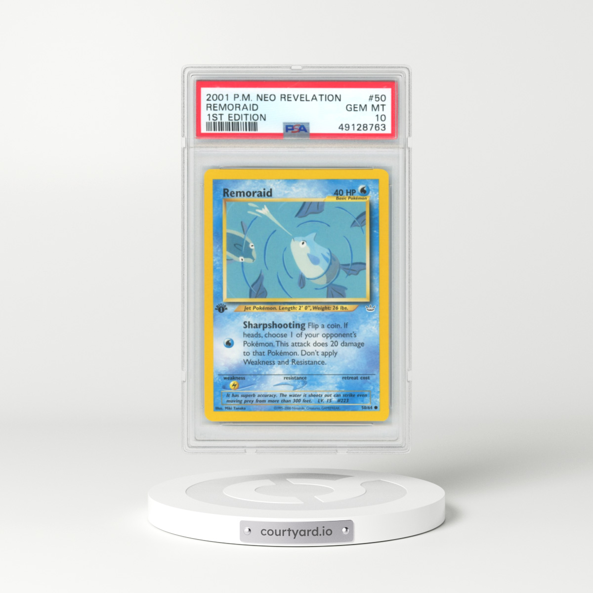 2001 Pokémon Neo Revelation #50 Remoraid - 1st Edition (PSA 10 GEM MINT)
