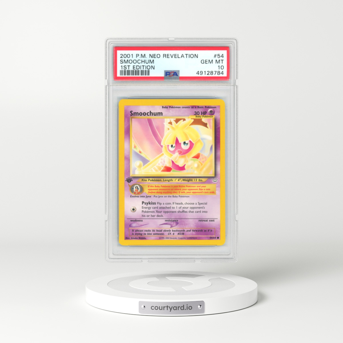 2001 Pokémon Neo Revelation #54 Smoochum - 1st Edition (PSA 10 GEM MINT)