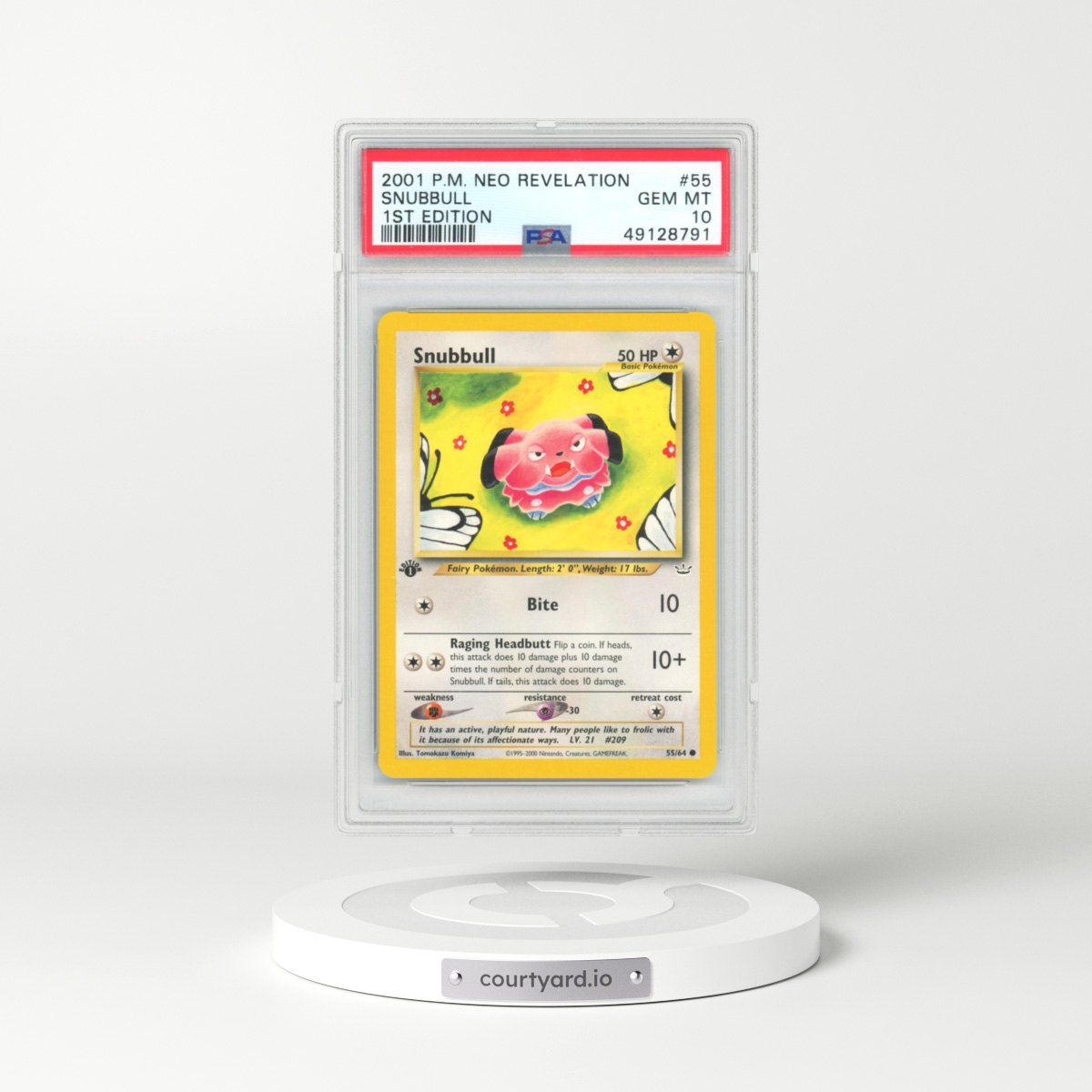 2001 Pokémon Neo Revelation #55 Snubbull - 1st Edition (PSA 10 GEM MINT)