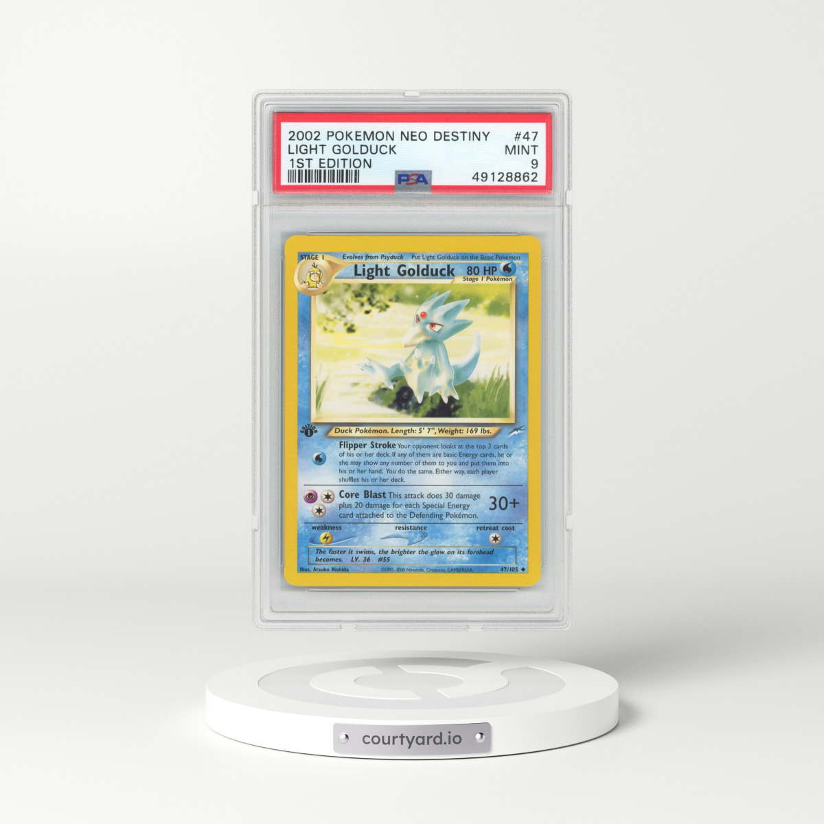 2002 Neo Destiny #47 Light Golduck - 1st Edition (PSA 9 MINT)