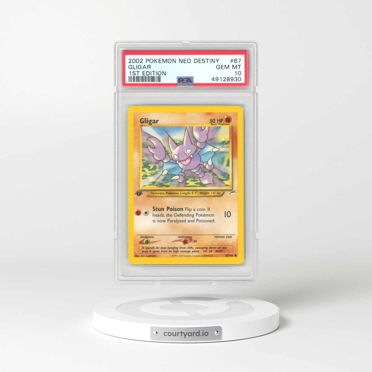 2002 Neo Destiny #67 Gligar - 1st Edition 1st Edition (PSA 10 GEM MINT)