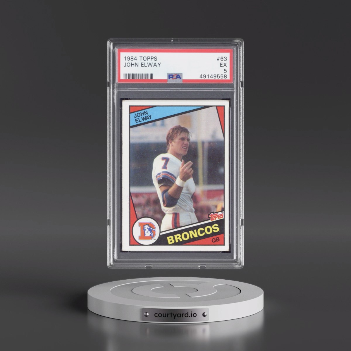 1984 Topps #63 John Elway (PSA 5 EX)