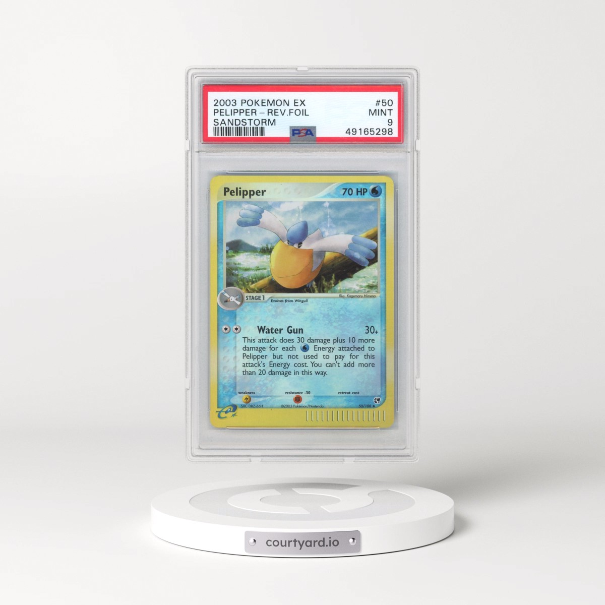 2003 Pokémon EX Sandstorm #50 Pelipper - Reverse Foil (PSA 9 MINT)