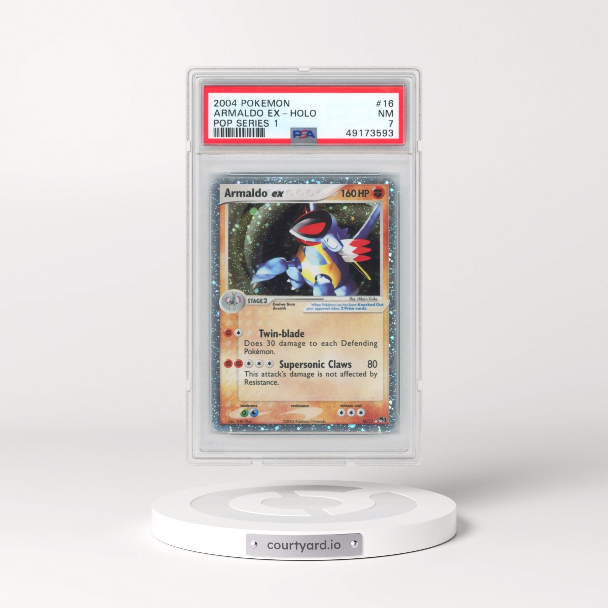 2004 Pokémon Pop Series 1 #16 Armaldo EX - Holo Holo (PSA 7 NM)