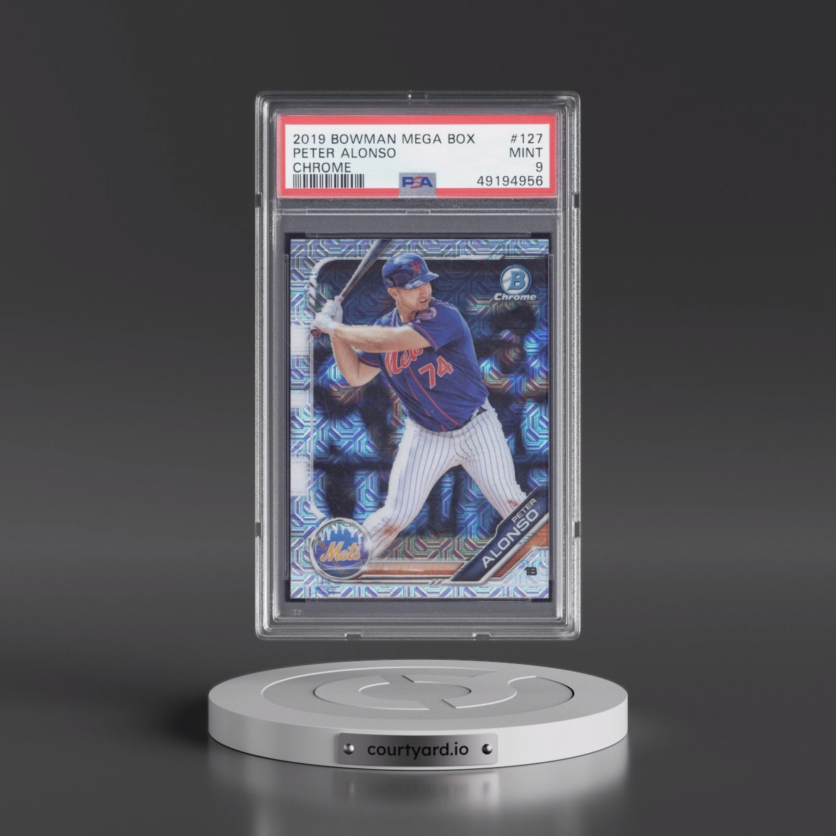 2019 Bowman Mega Box Chrome #127 Peter Alonso (PSA 9 MINT)