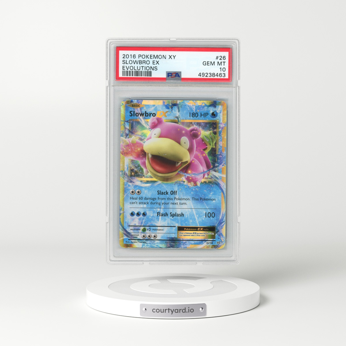 2016 Pokémon XY Evolutions #26 Slowbro EX - Holo (PSA 10 GEM MINT)