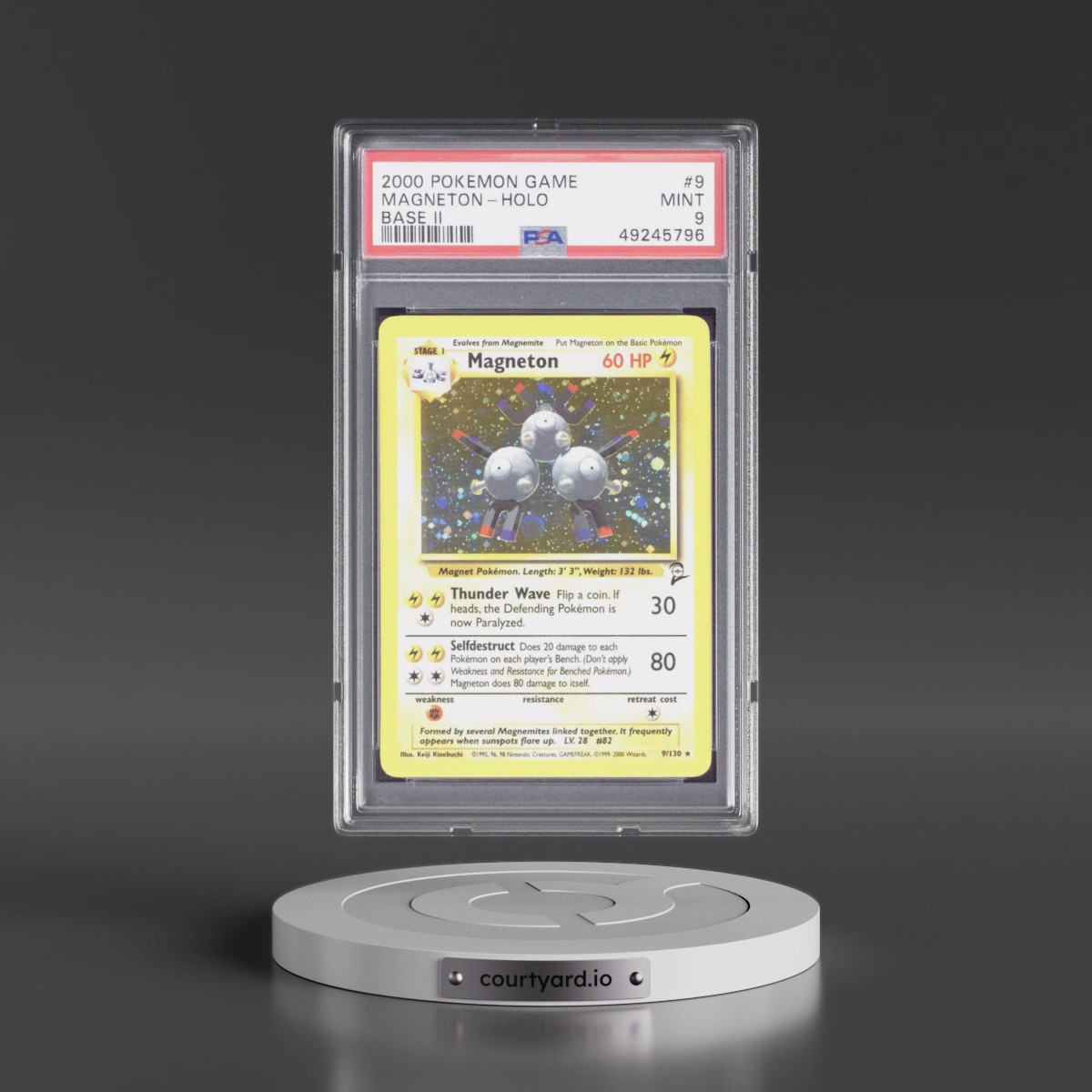 2000 Pokémon Game Base II Magneton - Holo #9 PSA 9