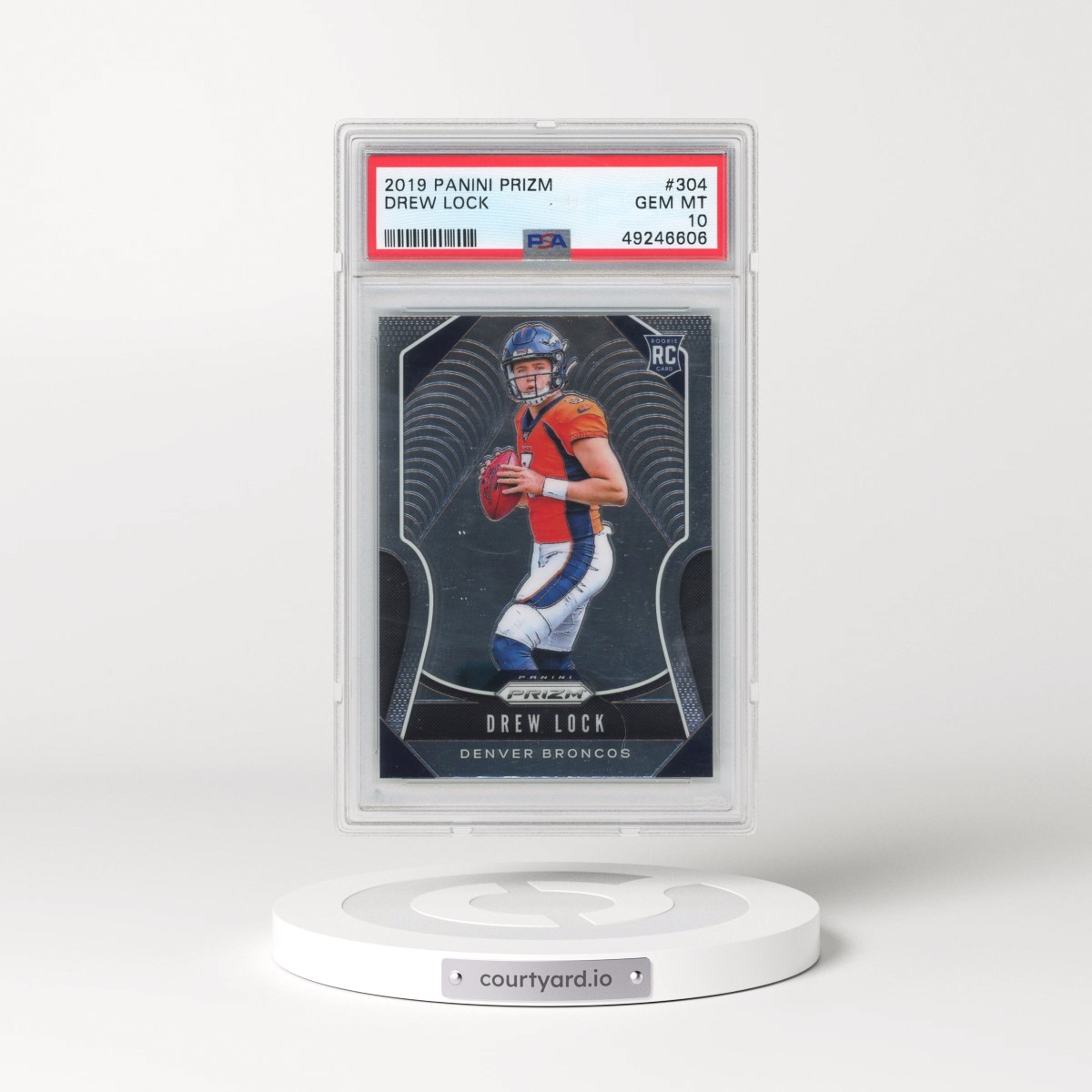 2019 Panini Prizm #304 Drew Lock (PSA 10 GEM MINT)