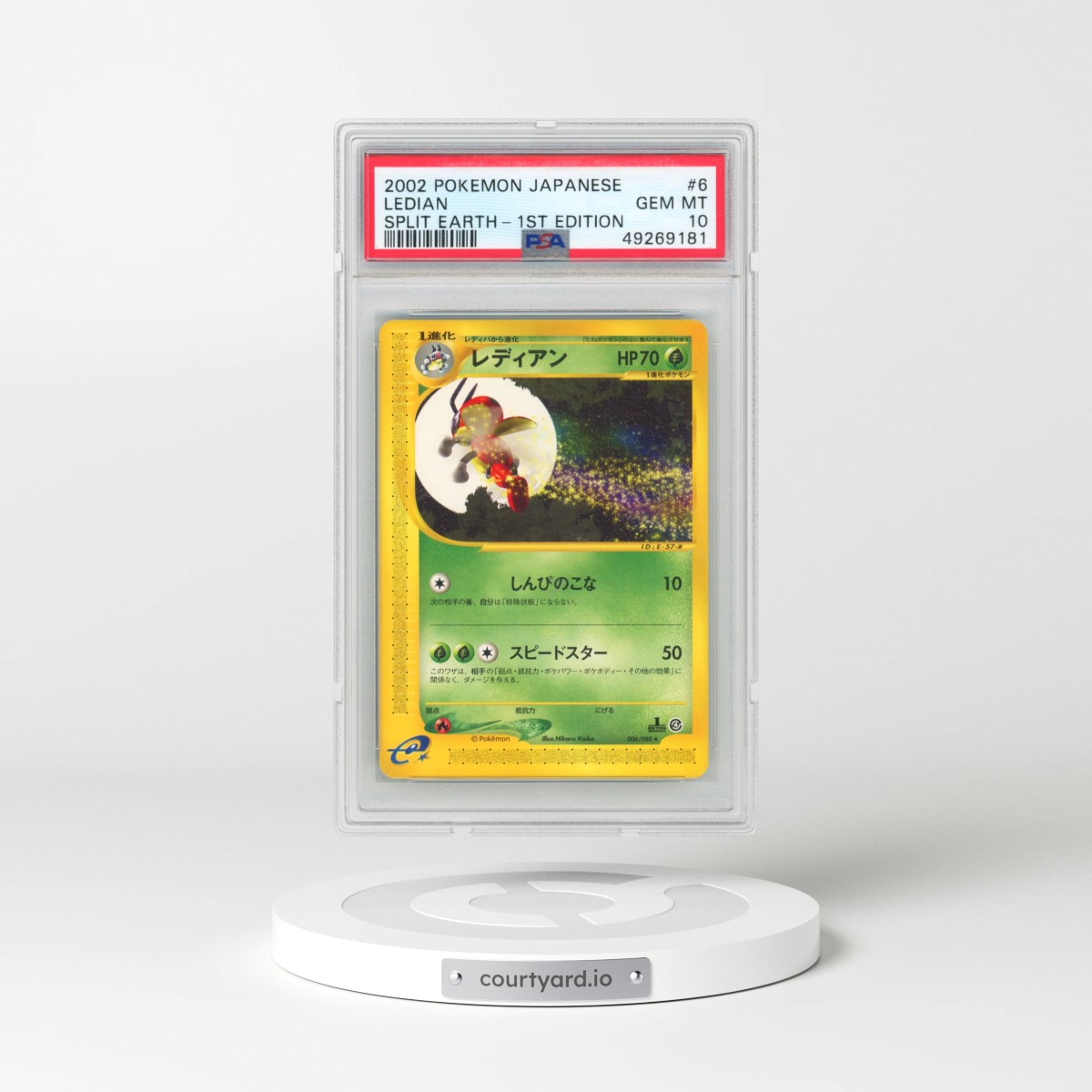 2002 Pokémon Split Earth #006 Ledian - 1st Edition (PSA 10 GEM MINT)