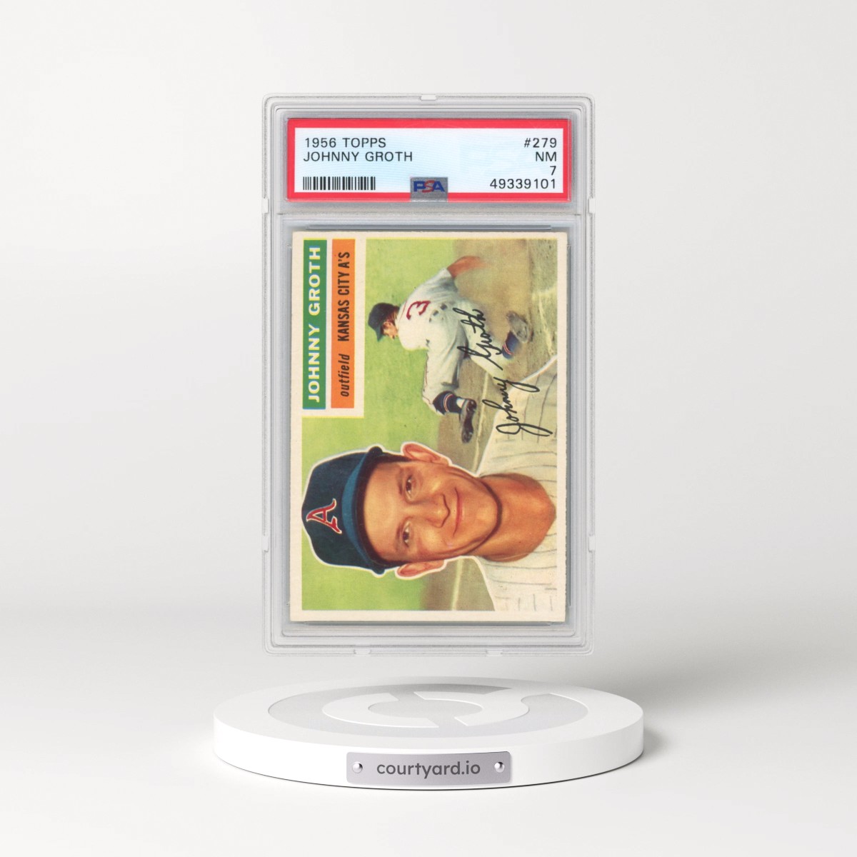 1956 Topps #279 Johnny Groth (PSA 7 NM)