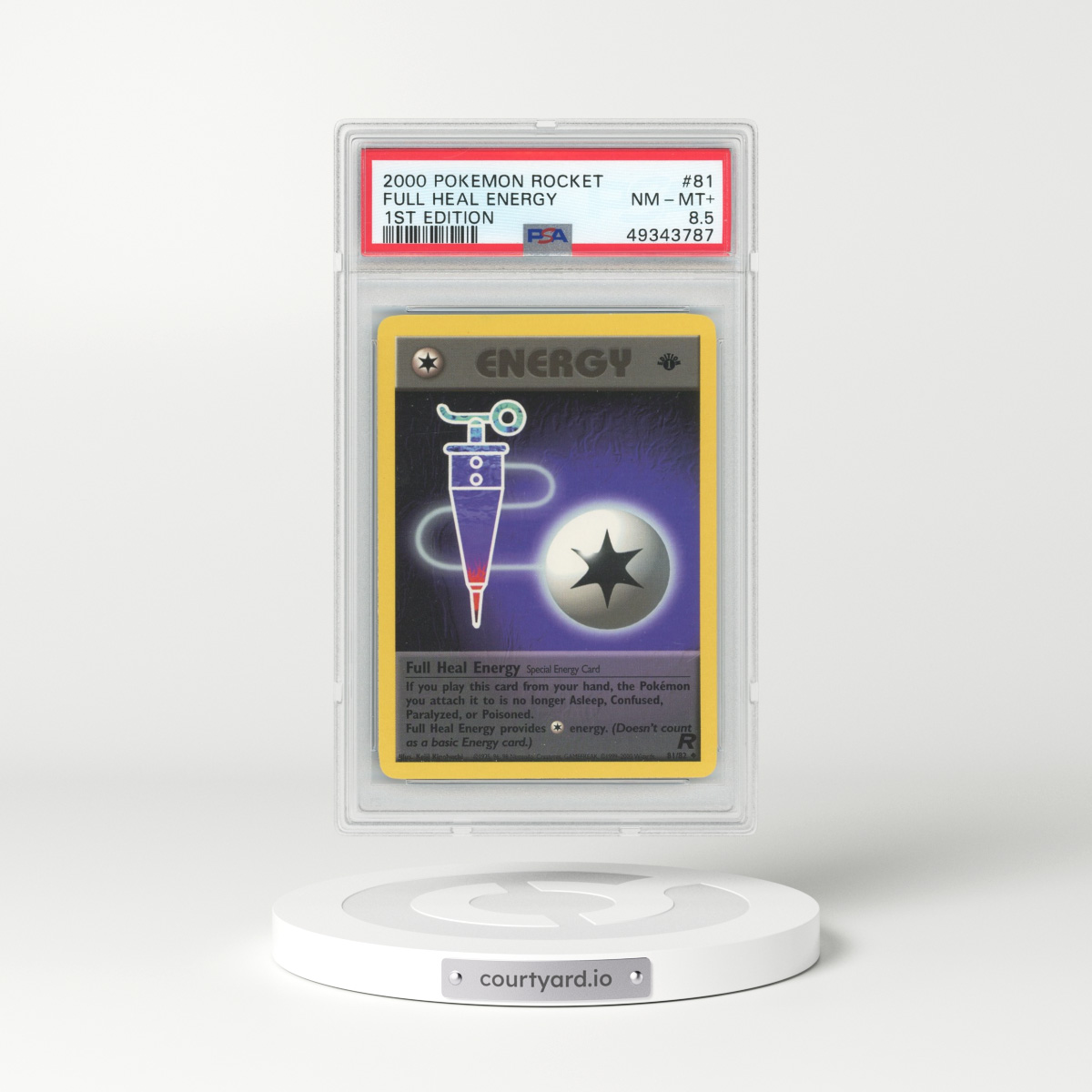 2000 Team Rocket #81 Full Heal Energy - 1st Edition (PSA 8.5 NM-MT+)