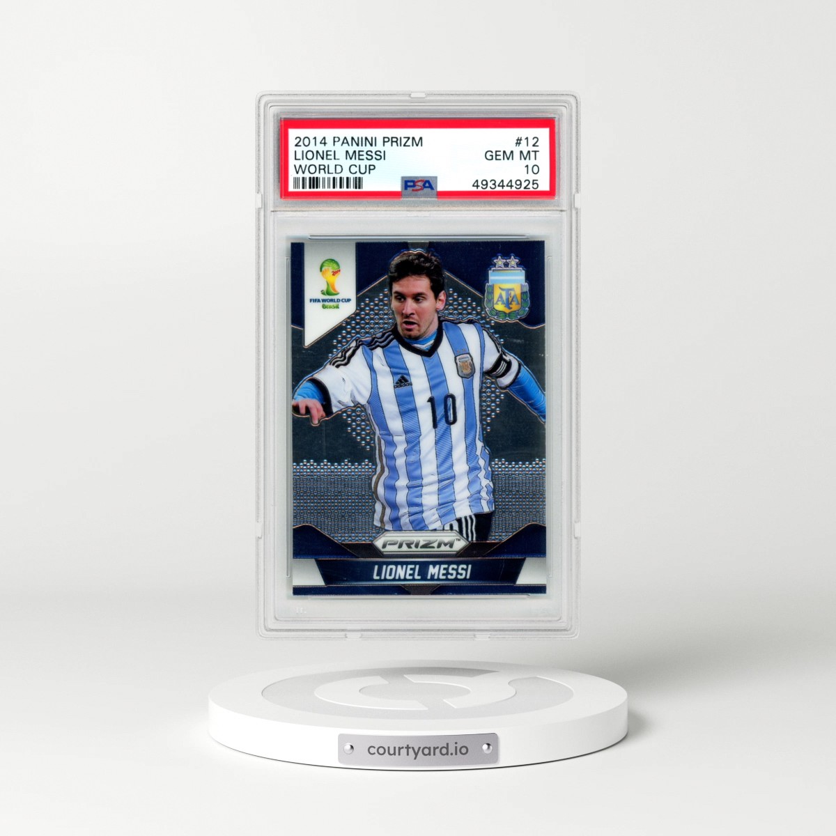 2014 Panini Prizm World Cup #12 Lionel Messi (PSA 10 GEM MINT)