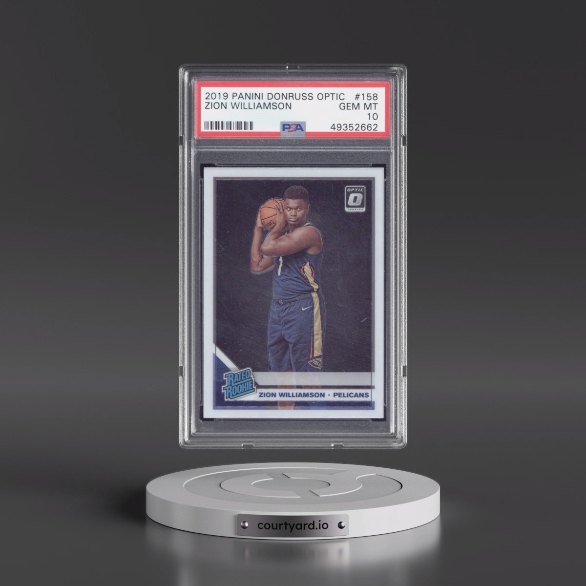 2019 Panini Donruss Optic #158 Zion Williamson (PSA 10 GEM MINT)